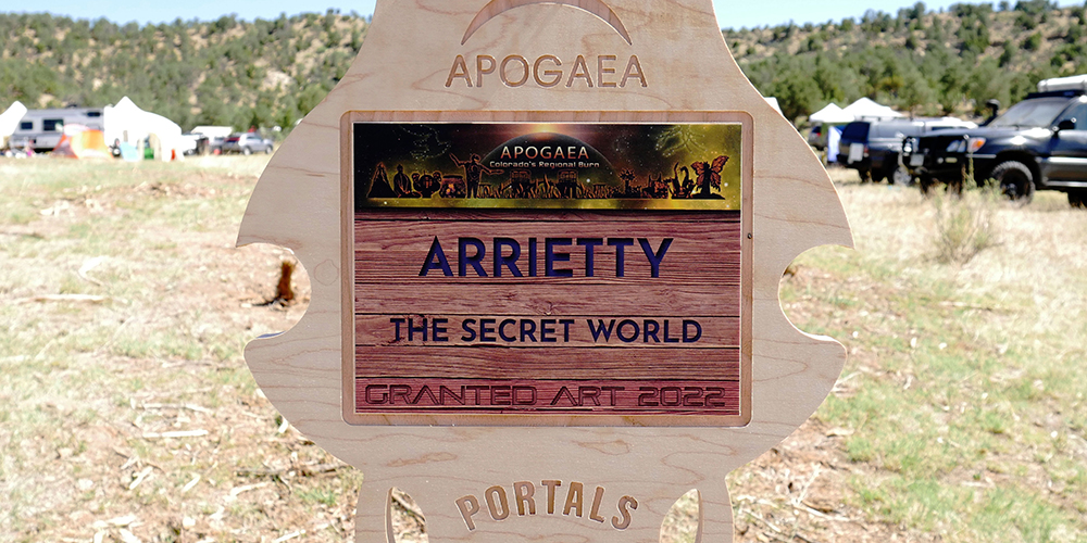 Arrietty's placement marker for Apogaea 2022